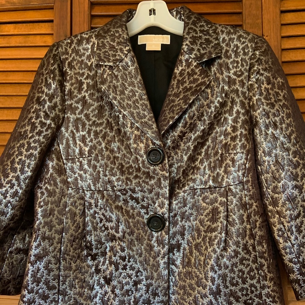 Michael Kors metallic animal print blazer - Picture 5 of 9